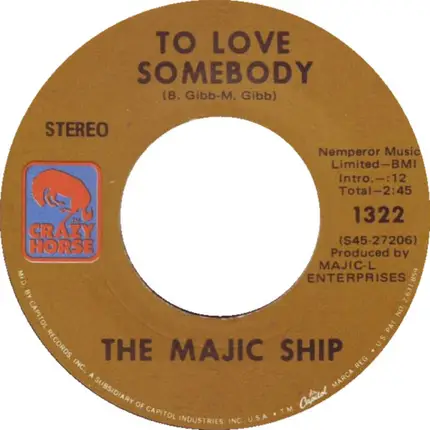 Majic Ship - To Love Somebody