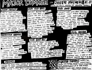7inch Vinyl Single - Major Damage - Sheer Mayhem EP - Insert