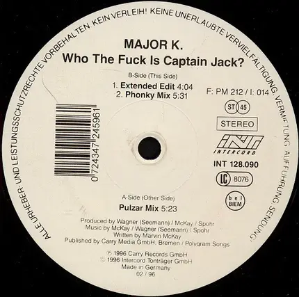 Major K. - Who The Fuck Is Captain Jack?