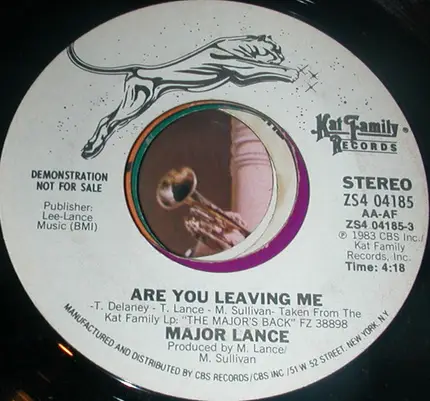 Major Lance - Are You Leaving Me