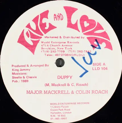 Major Mackerel & Colin Roach - Duppy