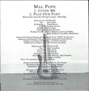 CD Single - Mal Pope - Cover Me