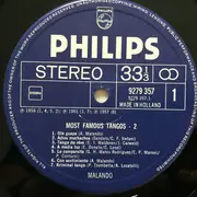 LP - Malando And His Tango Orchestra - Most Famous Tangos 2