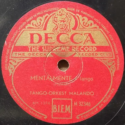 Malando And His Tango Orchestra - Noche De Estrellas / Mentalmente