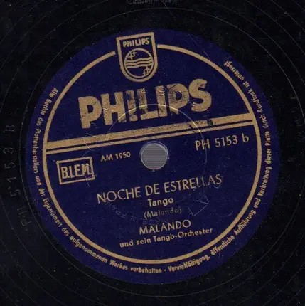 Malando And His Tango Orchestra - La Palomita / Noche De Estrellas