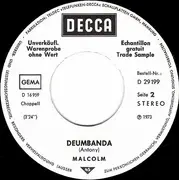 7inch Vinyl Single - Malcolm Magaron - Burn Oil In Your Lamp / Deumbanda