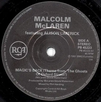 Malcolm McLaren Featuring Alison Limerick - Magic's Back (Theme From 'The Ghosts Of Oxford Street')