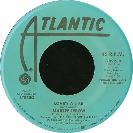 Martee Lebow - Love's a Liar