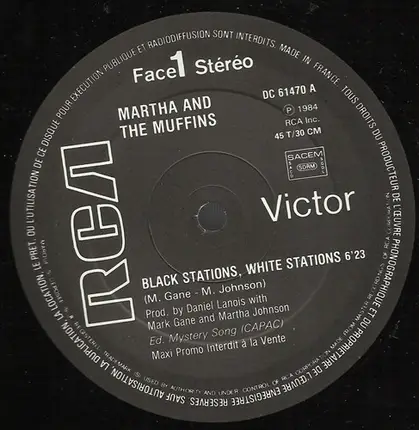 Martha And The Muffins - Black Stations, White Stations