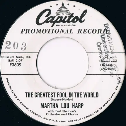 Martha Lou Harp - I'll Hold You In My Heart