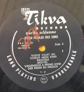 LP - Martha Schlamme - Sings Jewish Folk Songs