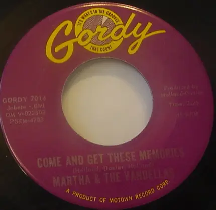 Martha & The Vandellas - Come And Get These Memories / Jealous Lover
