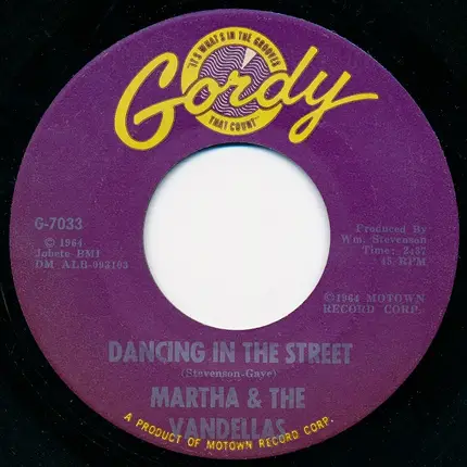 Martha & The Vandellas - Dancing In The Street / There He Is (At My Door)