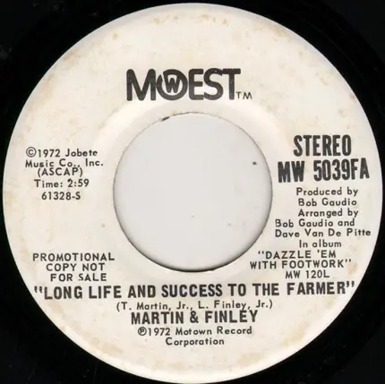 Martin And Finley - Long Life And Success To The Farmer