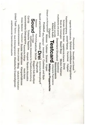 Martin Buesser - Testcard, Nr.3, Sound