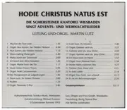 CD - Martin Lutz - Hodie Christus Natus Est Advents- Und Weihnachtslieder Des 16. Bis 20. Jahrhunderts
