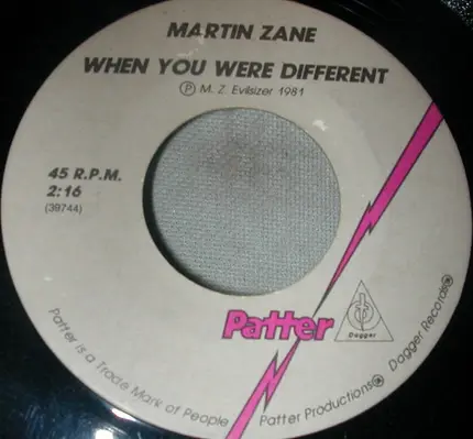 Martin Zane - I'd Like To Settle Down / When You Were Different