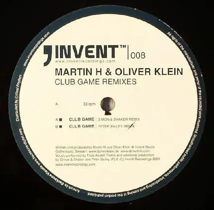 Martin H & Oliver Klein - Club Game (Remixes)