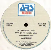 12inch Vinyl Single - Martinique - No Regrets (Non, Je Ne Regrette Rien)