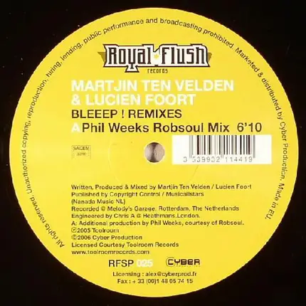 Martijn ten Velden & Lucien Foort - Bleeep! (Remix)