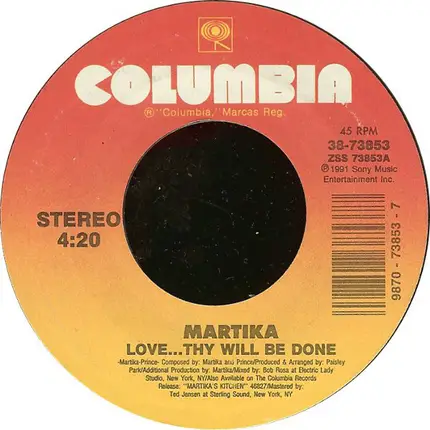 Martika - Love...Thy Will Be Done