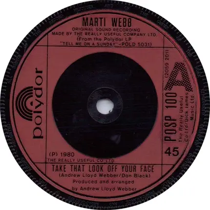 Marti Webb - Take That Look Off Your Face