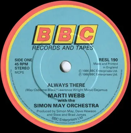 Marti Webb With The Simon May Orchestra - Always There