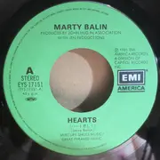 7inch Vinyl Single - Marty Balin - Hearts ＝ ハート悲しく