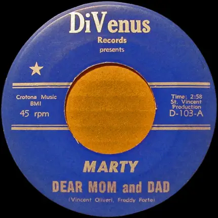 Marty - Dear Mom And Dad / Since You're Mine