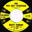 7inch Vinyl Single - Marty Robbins - She Was Only Seventeen / Sittin' In A Tree House