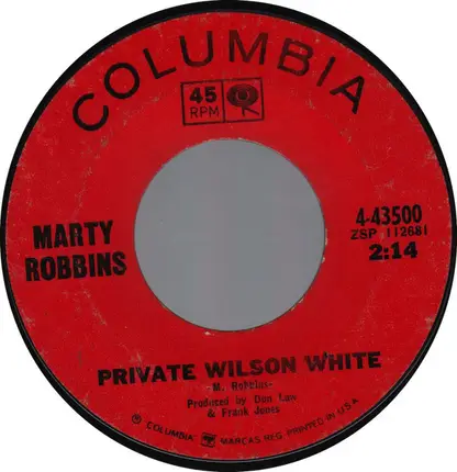 Marty Robbins - Count Me Out / Private Wilson White