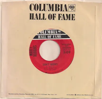 Marty Robbins - Devil Woman / Don't Worry