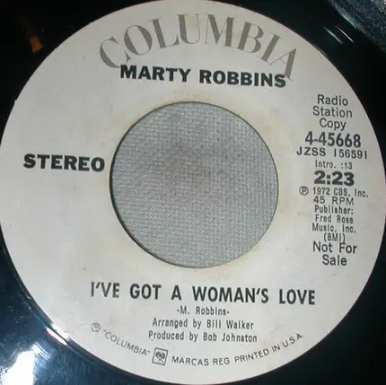 Marty Robbins - I've Got a Woman's Love