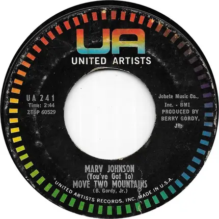 Marv Johnson - (You've Got To) Move Two Mountains / I Need You