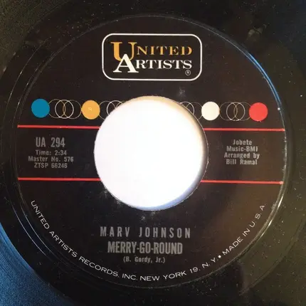 Marv Johnson - Merry-Go-Round / Tell Me That You Love Me