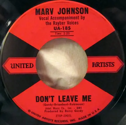 Marv Johnson - You Got What It Takes / Don't Leave Me