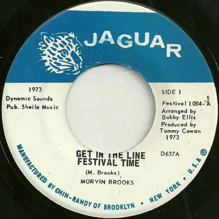 Marvin Brooks - Get In The Line Festival Time / Sweet Jamaica