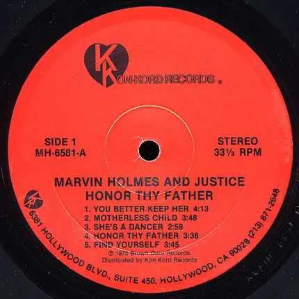 Marvin Holmes and Justice - Honor Thy Father