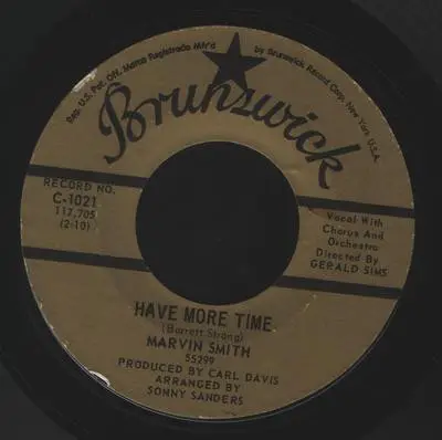 Marvin Smith - Time Stopped / Have More Time