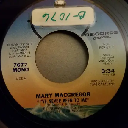 Mary MacGregor - I've Never Been To Me