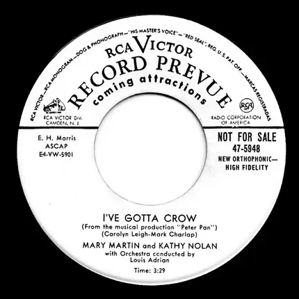 Mary Martin - Wendy / I've Gotta Crow