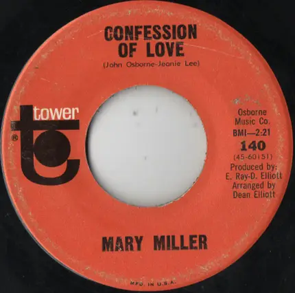 Mary Miller - Confession Of Love