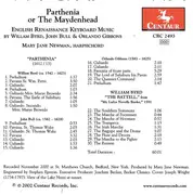 CD - Mary Jane Newman - Parthenia Or The Maydenhead