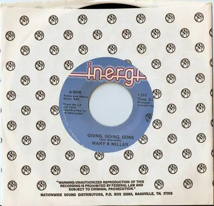 Mary K. Miller - Going, Going, Gone / Woman, Woman