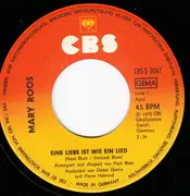 7inch Vinyl Single - Mary Roos - Eine Liebe Ist Wie Ein Lied