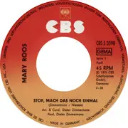 7inch Vinyl Single - Mary Roos - Stop, Mach Das Noch Einmal