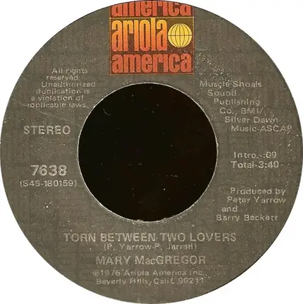 Mary MacGregor - Torn Between Two Lovers
