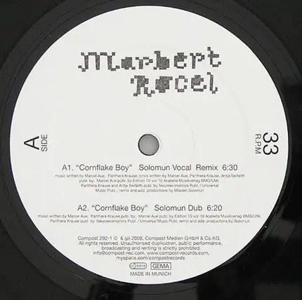 Marbert Rocel - Cornflake Boy