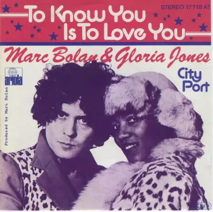 Marc Bolan & Gloria Jones - To Know You Is To Love You