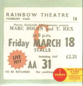 Marc Bolan & T. Rex - Live 1977 - 40th Anniversary Edition